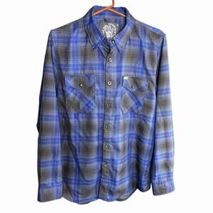 Dixxon Flannel Co Suicidal Tendencies shirt Men's L/S Blue Gray M Limited Ed